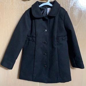 Girls Black Peacoat.  Size 4T-5T